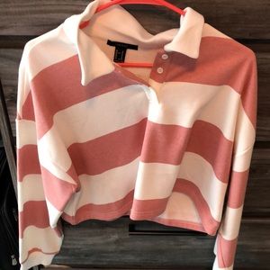 cropped collared shirt